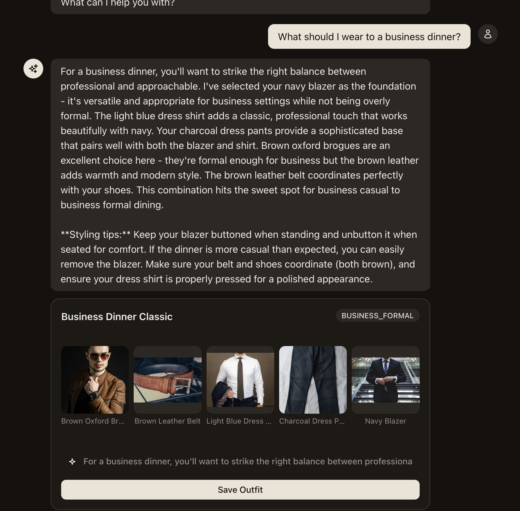 AI Outfit Suggestions